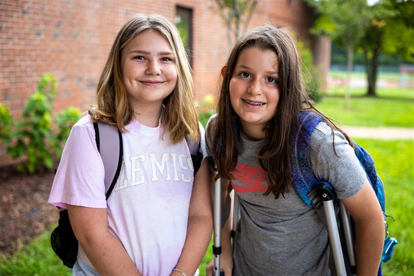 People smile on the first day of school